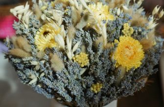 Композиция в шляпной коробке из сухоцветов