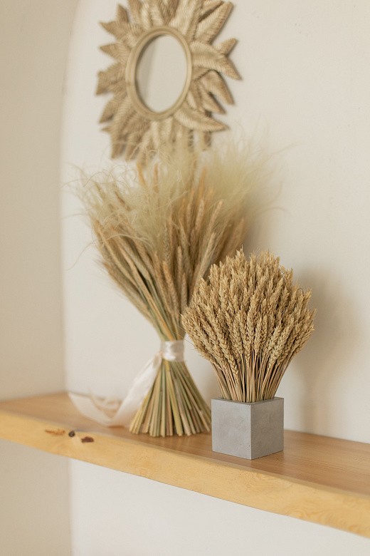 Фото букета из пшеницы в интерьер 