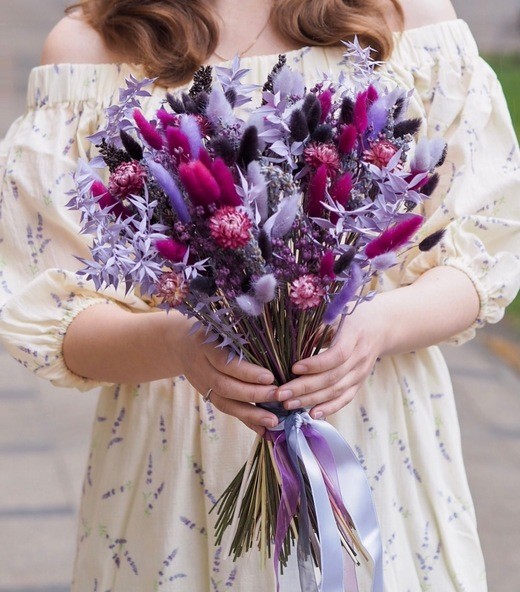 фото букета из сухоцветов в интерьер