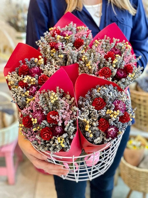 фото букета из сухоцветов а подарок 