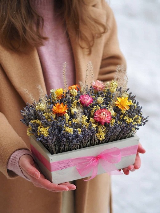 фото композиции из сухоцветов для дома 