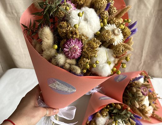 kopiya img 3391 Описание букета из сухоцветов.