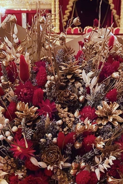Фото зимнего букета из сухоцветов в интерьер. 