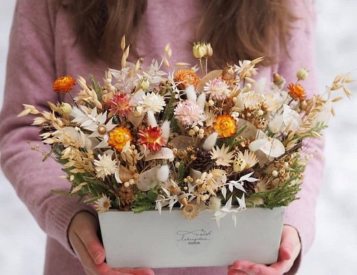 49327a9c8b438dfac80061ba7b4480d0 Описание и размеры композиции из сухоцветов.