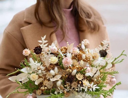 ffdd2ba5c2af2faedd4fab8cd6b364e9 Описание и размеры композиции из сухоцветов.