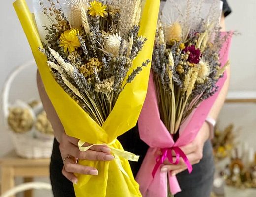 9eb1f6baf60da3a645a6bf97f4f335e2 Описание и размеры букета из сухоцветов.