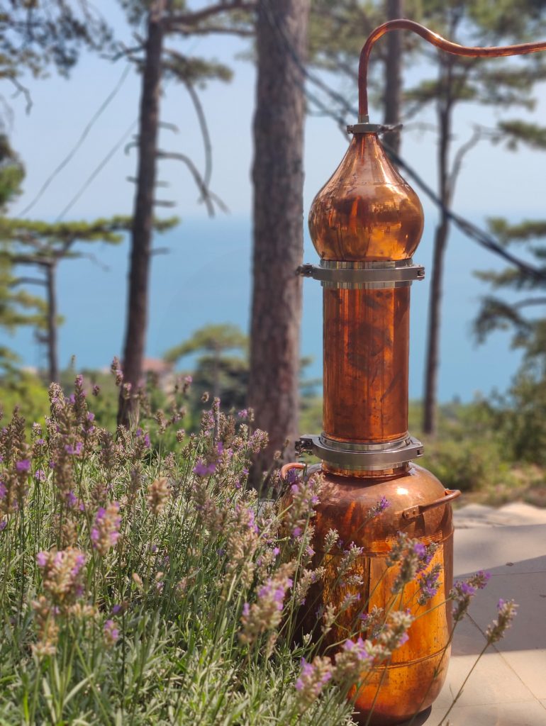 Медный Аламбик для производства лавандового масла