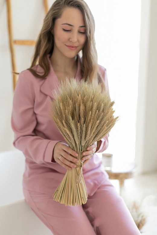 Фото букета из пшеницы для декора дома. 